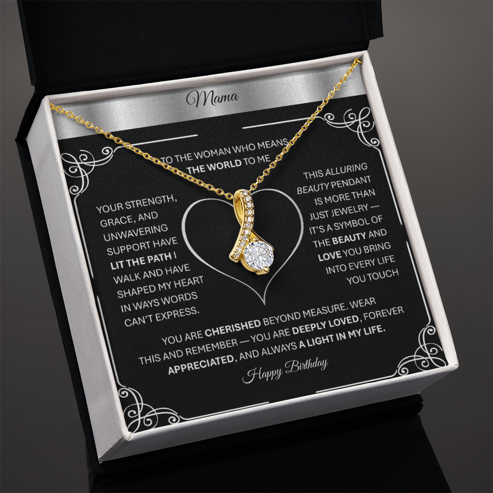 💎 Alluring Beauty – Gold Pendant Necklace Gift for Mom, Aunt, Grandma, or Stepmom - TheBestGiftPlace