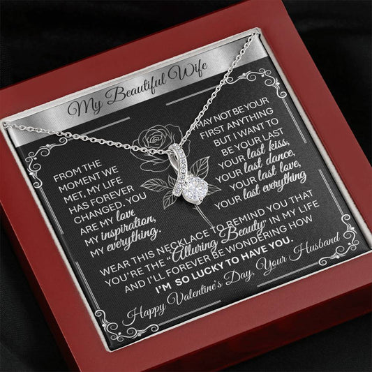 Alluring Beauty Silver Necklace – A Husband's Promise of Love 💛 - TheBestGiftPlace