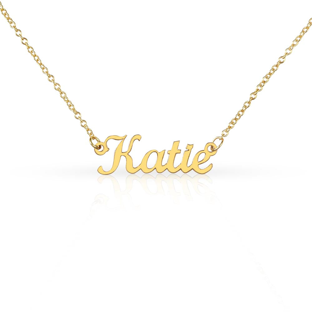 Personalized Gold Name Necklace Gift š- With Message Card from Dad