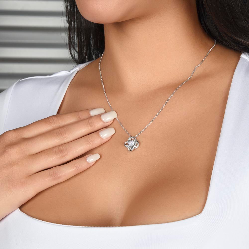 Celebrating the Woman You've Become with this Love Knot Necklace Gift - TheBestGiftPlace