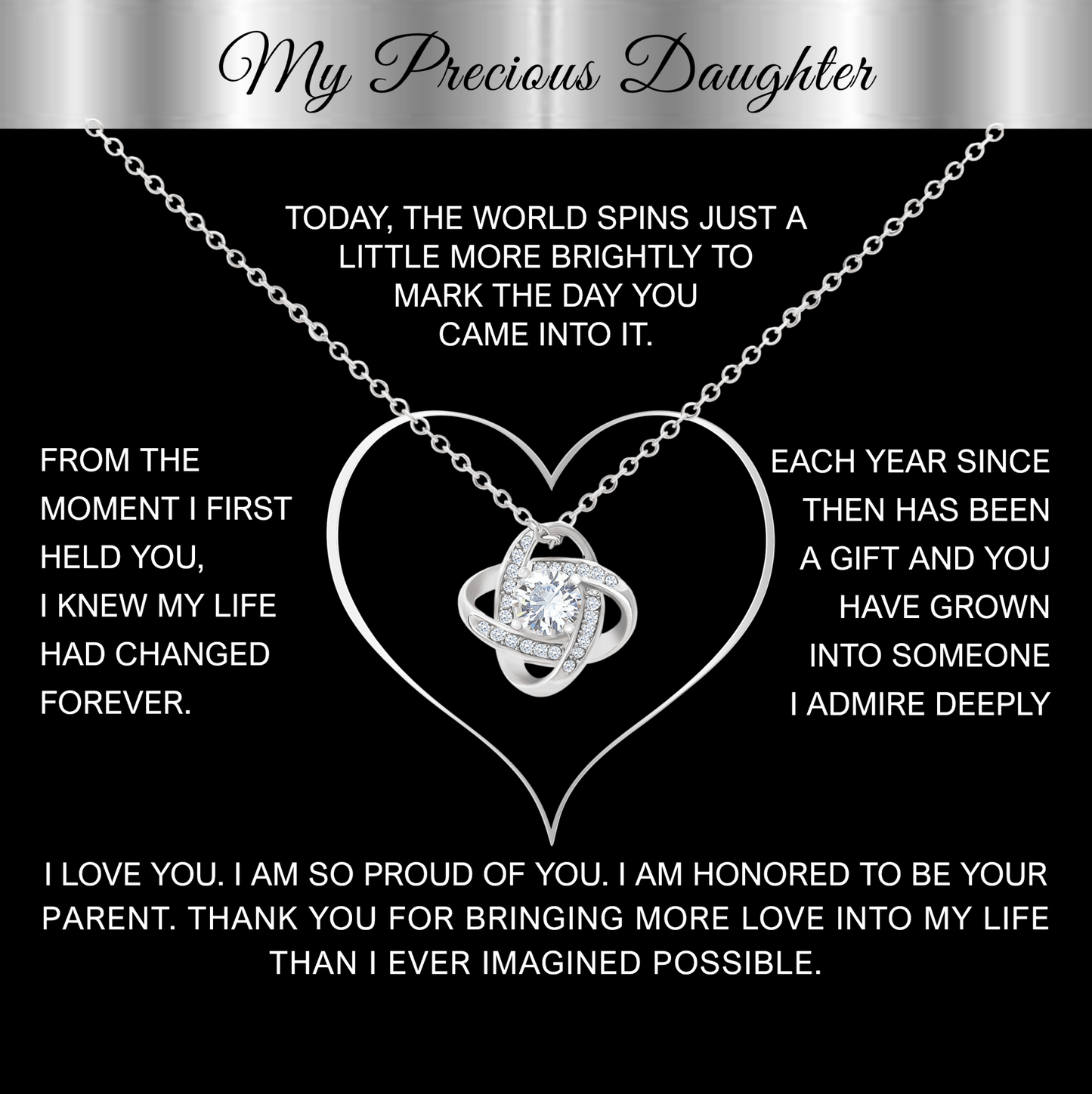 Celebrating the Woman You've Become with this Love Knot Necklace Gift - TheBestGiftPlace