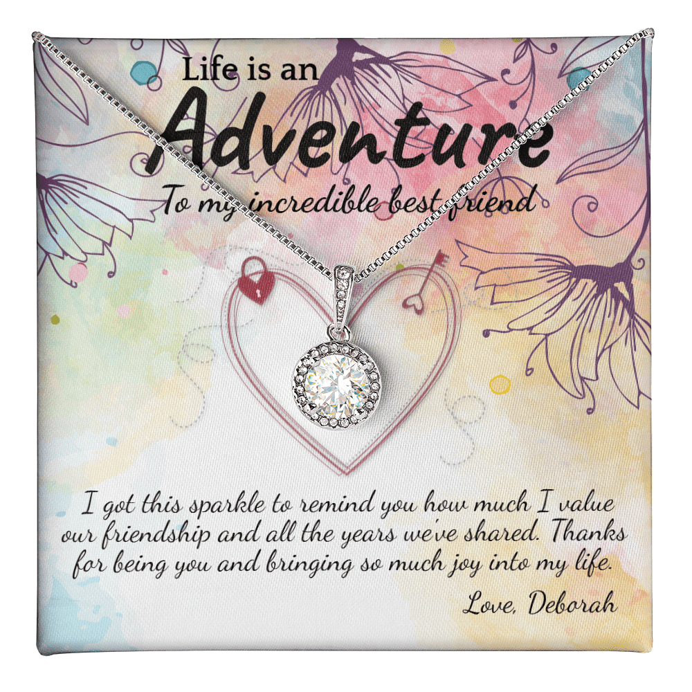 Eternal Hope Halo Necklace | ✨ Dazzling✨ White Gold or Sterling Silver Plated CZ Pendant - TheBestGiftPlace
