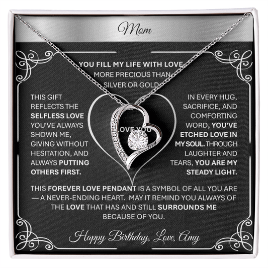 Eternal Love Necklace: Cherished Keepsake Gift for Moms & Grandmas - TheBestGiftPlace