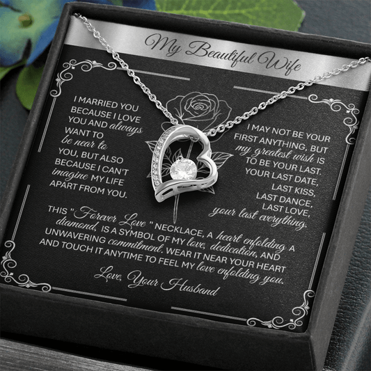 Forever Love SILVER Necklace Gift – A Husband's 💖 Promise 💖 to His Wife - TheBestGiftPlace
