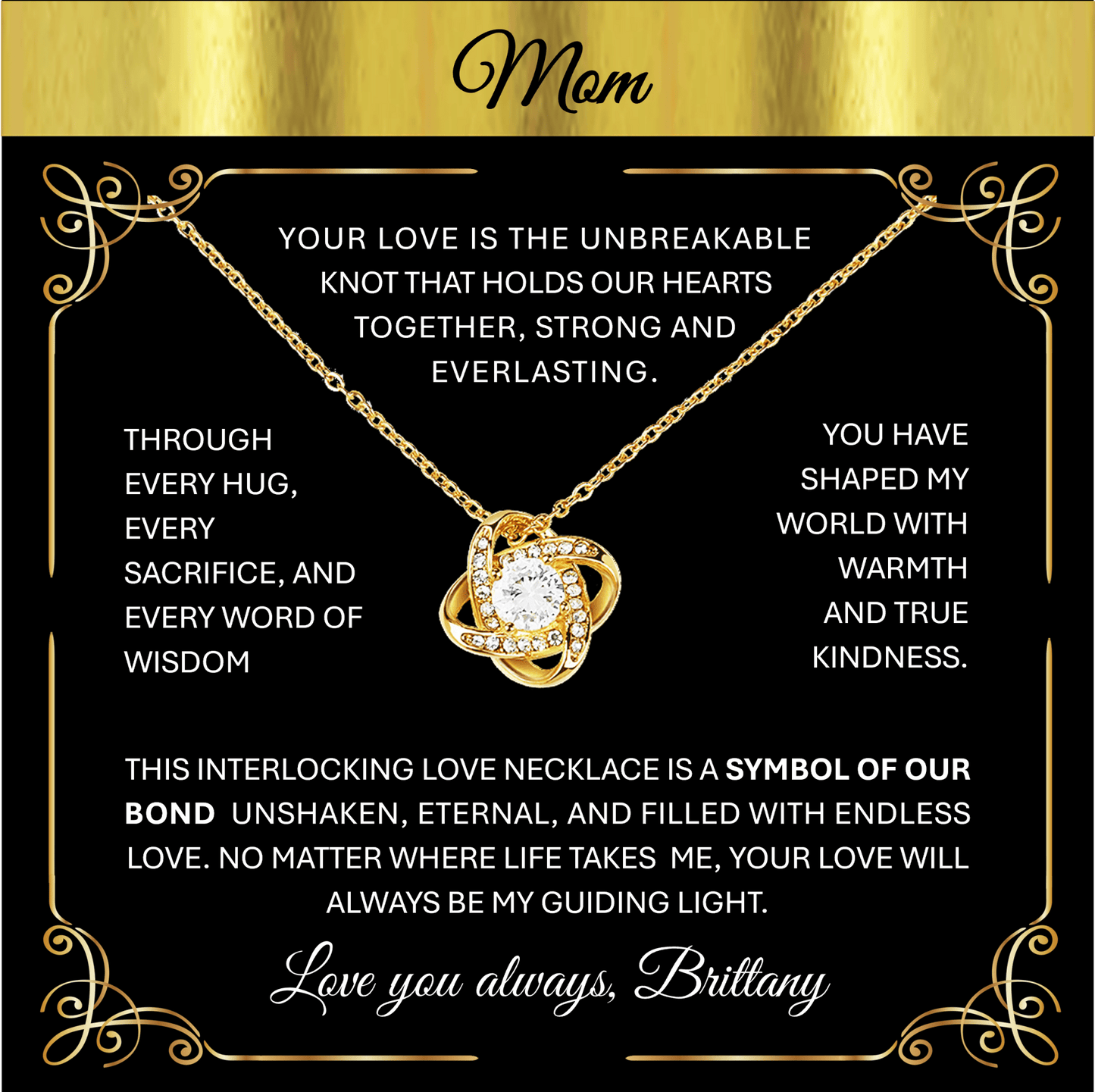🔥 Gold or Silver Love Knot Pendant Necklace – Symbol of Eternal Bond & Unbreakable Love - TheBestGiftPlace