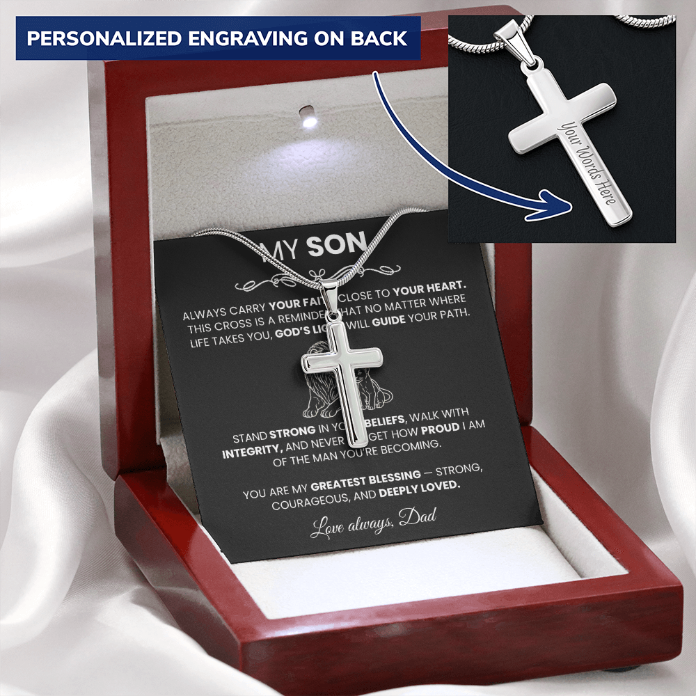 Men's Silver Cross Necklace – Symbol of Strength & Faith ✝️ - TheBestGiftPlace