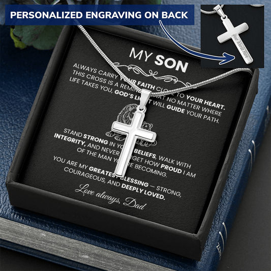 Men's Silver Cross Necklace – Symbol of Strength & Faith ✝️ - TheBestGiftPlace