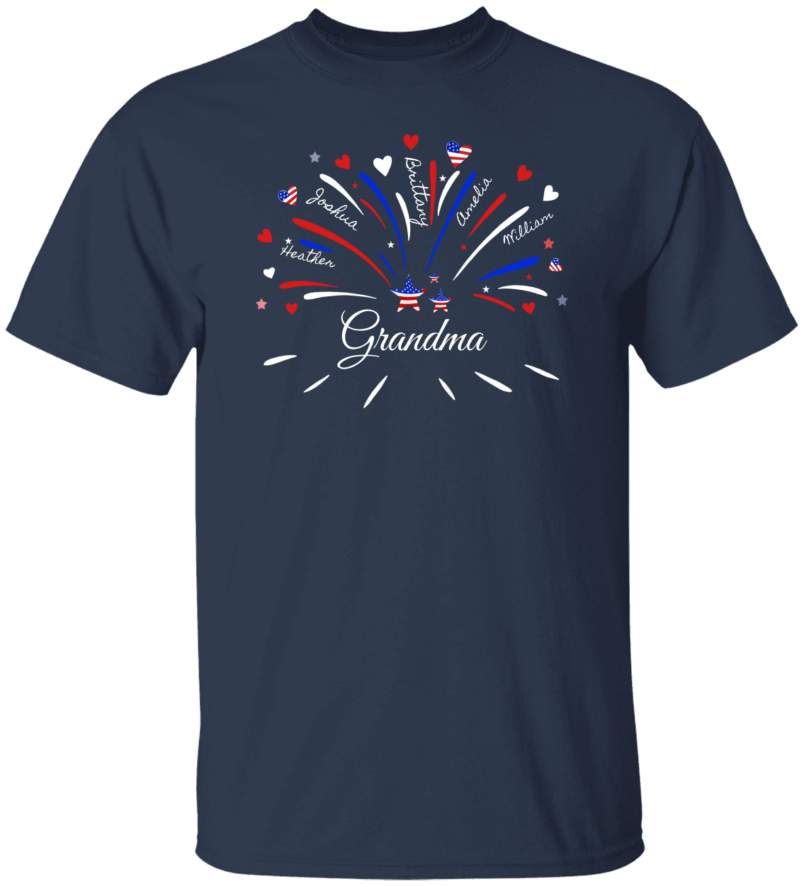 Personalized 4th Jul Fireworks Unisex Heavy Cotton Tee - TheBestGiftPlace