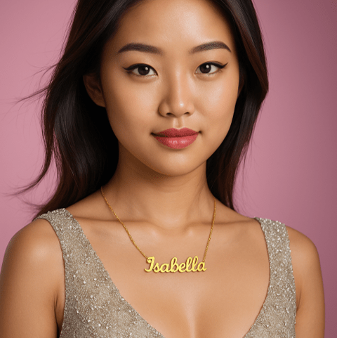 Personalized Gold Name Necklace Gift š - With Message Card from Dad - TheBestGiftPlace