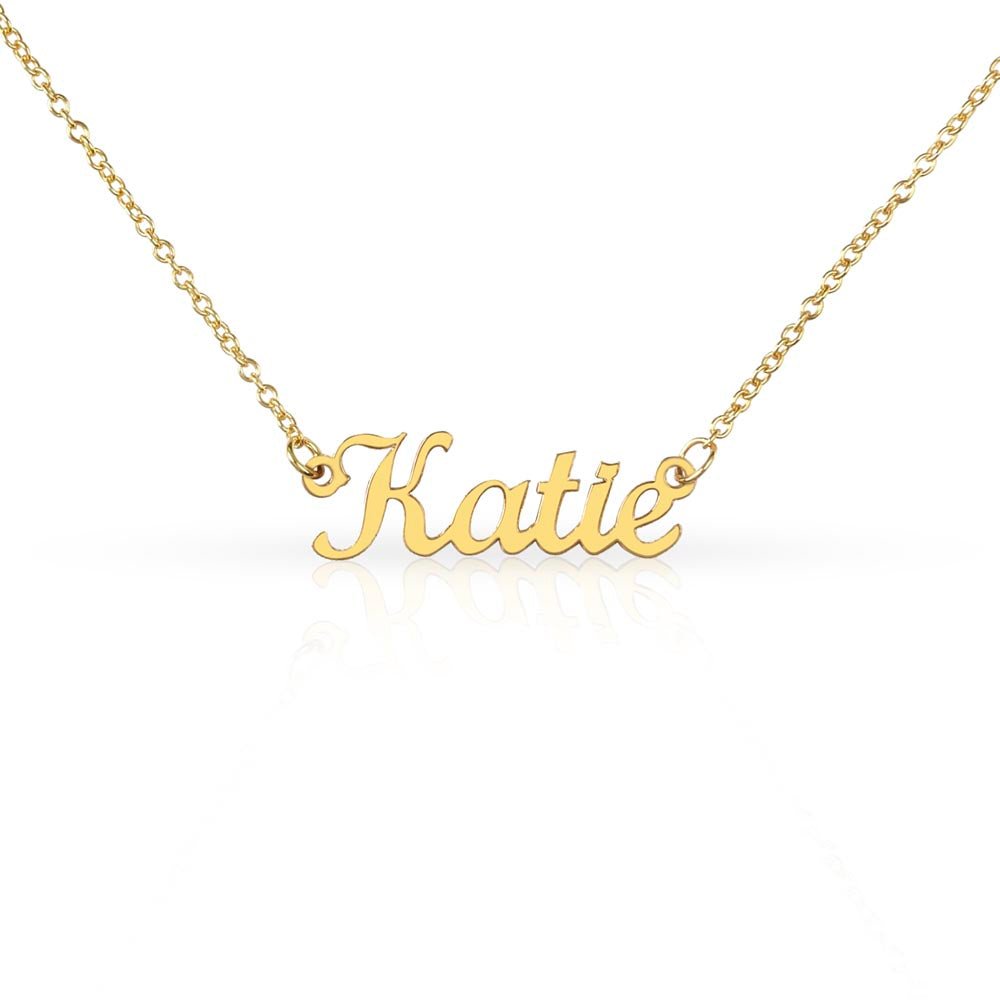 Personalized Gold Name Necklace Gift š - With Message Card from Mom - TheBestGiftPlace