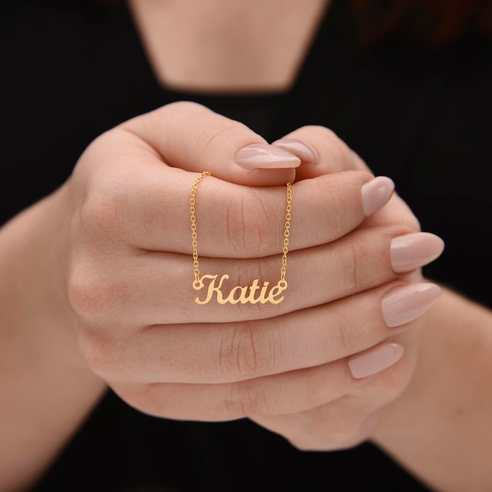 Personalized Gold Name Necklace Gift š - With Message Card from Mom - TheBestGiftPlace