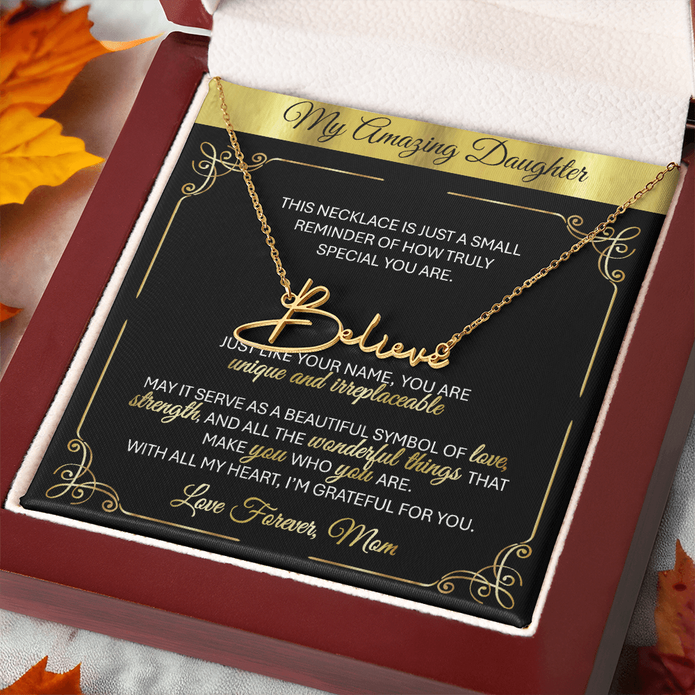 Personalized Name Necklace in Elegant Script - š Jewelry Gift from Mom - TheBestGiftPlace
