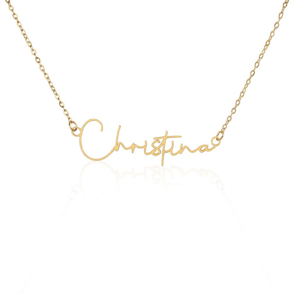 Personalized Name Necklace in Elegant Script - š Jewelry Gift from Mom - TheBestGiftPlace