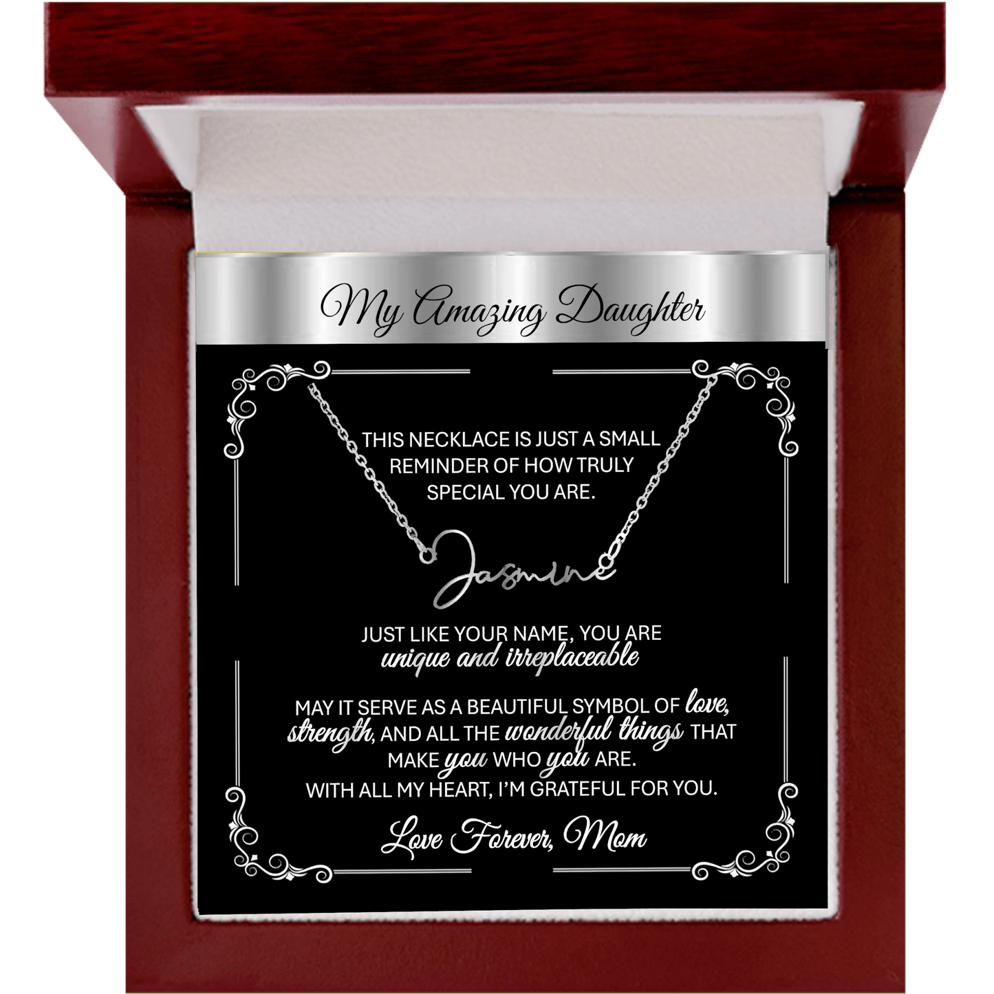 Personalized Name Necklace in Elegant Script - š Jewelry Gift from Mom - TheBestGiftPlace
