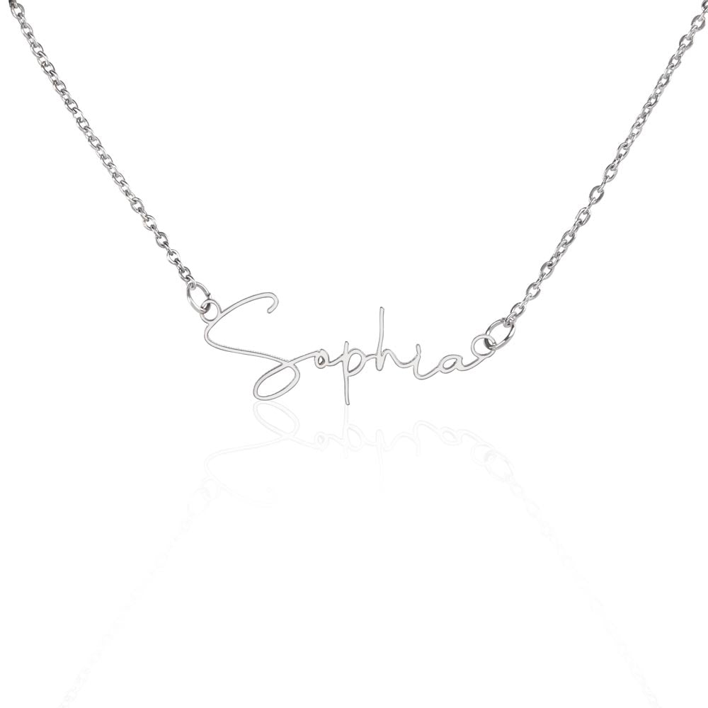 Personalized Name Necklace in Elegant Script - š Jewelry Gift from Mom - TheBestGiftPlace