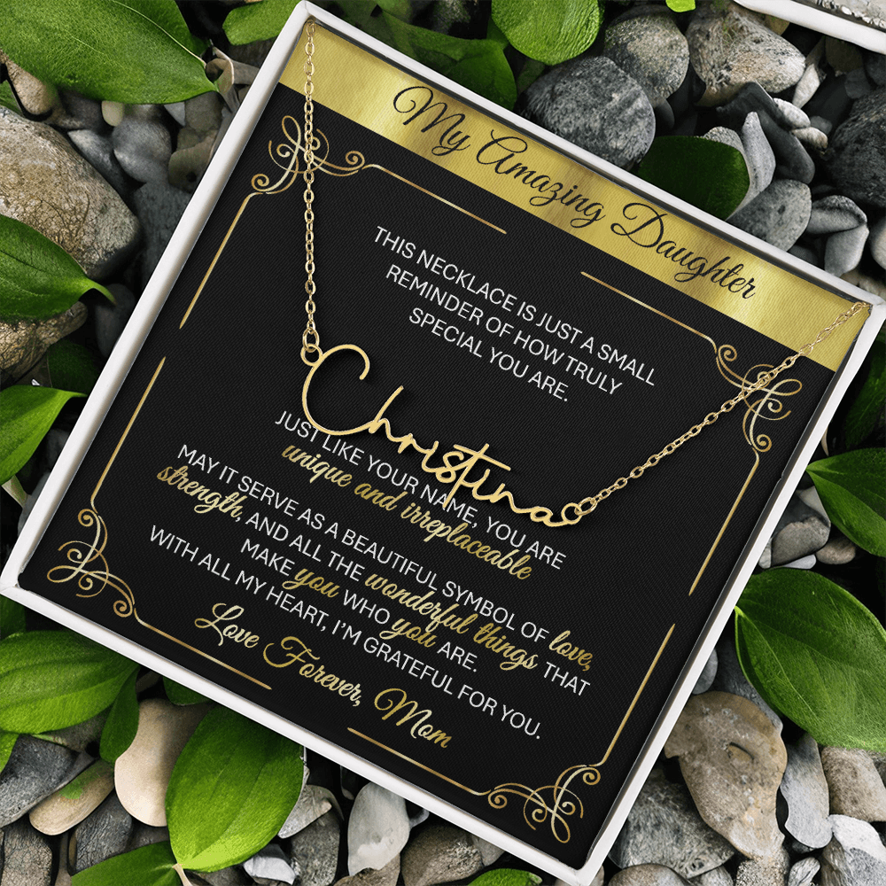 Personalized Name Necklace in Elegant Script - š Jewelry Gift from Mom - TheBestGiftPlace
