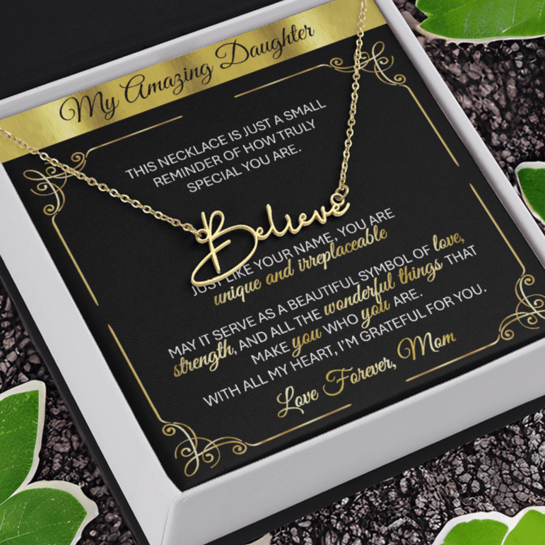 Personalized Name Necklace in Elegant Script - š Jewelry Gift from Mom - TheBestGiftPlace