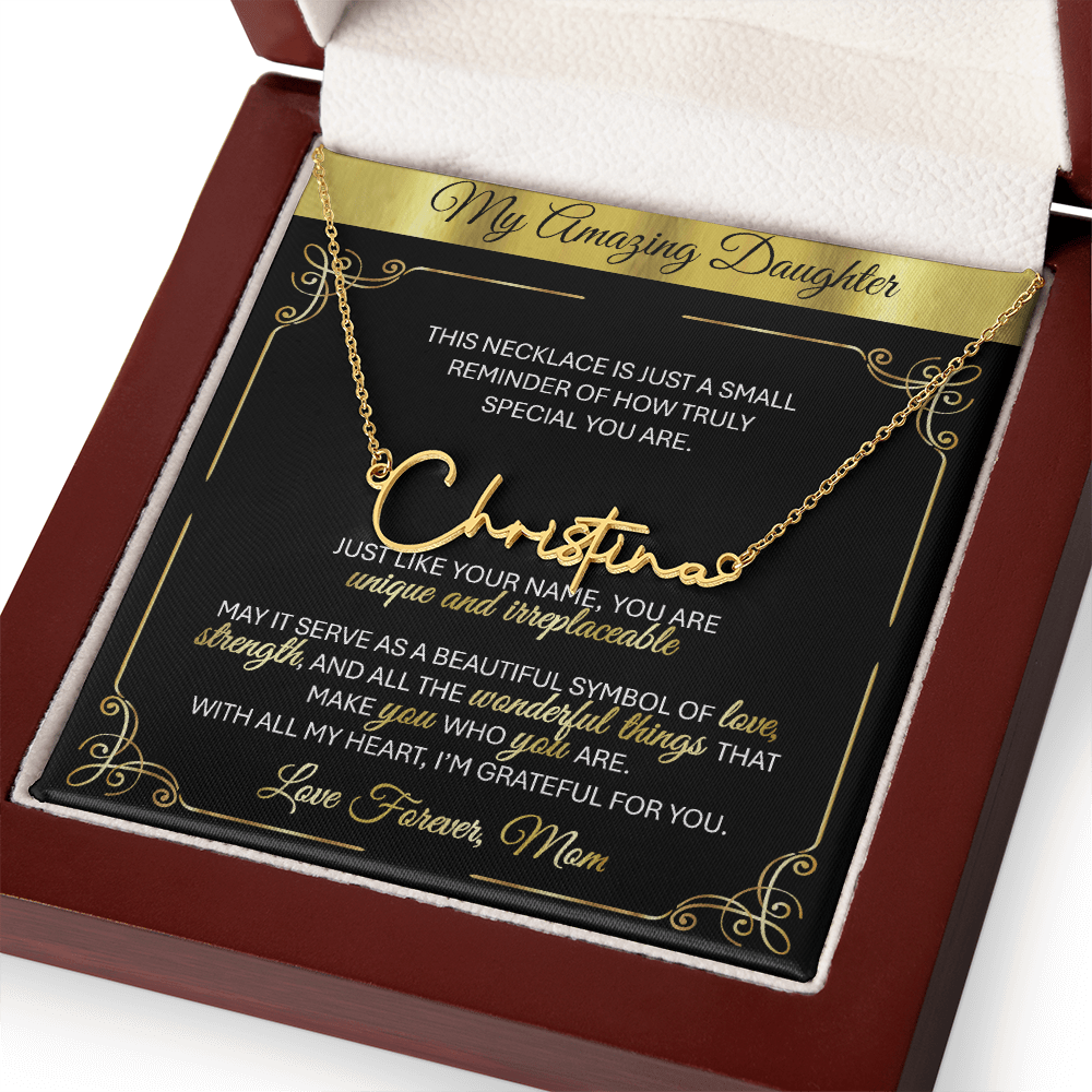 Personalized Name Necklace in Elegant Script - š Jewelry Gift from Mom - TheBestGiftPlace