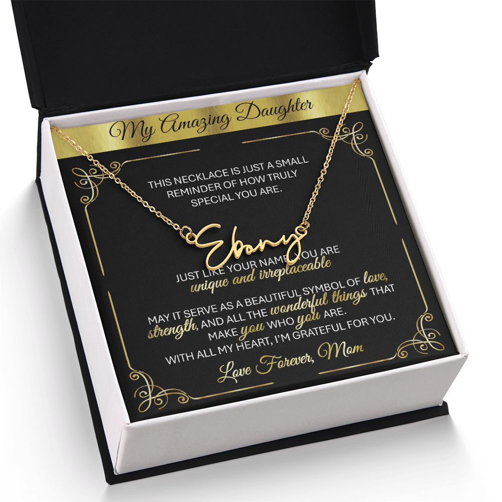 Personalized Name Necklace in Elegant Script - š Jewelry Gift from Mom - TheBestGiftPlace