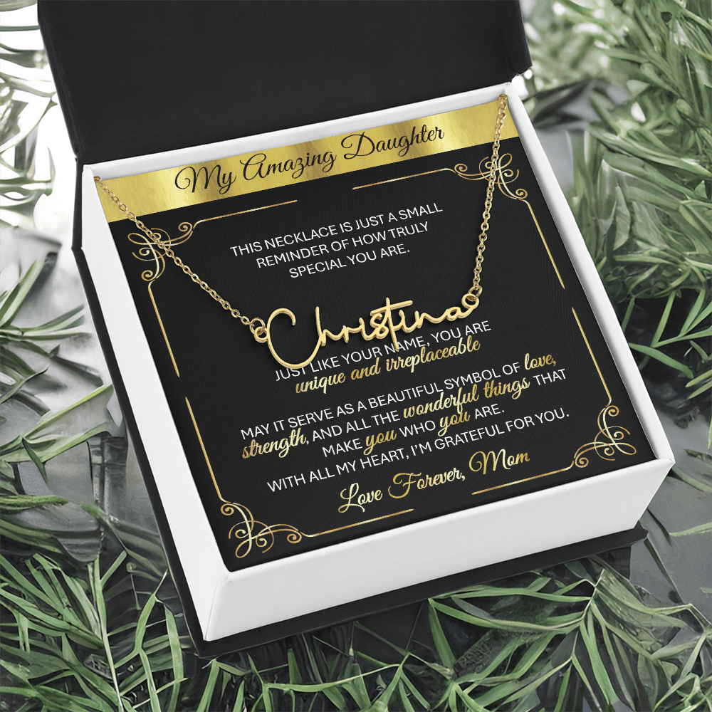 Personalized Name Necklace in Elegant Script - š Jewelry Gift from Mom - TheBestGiftPlace
