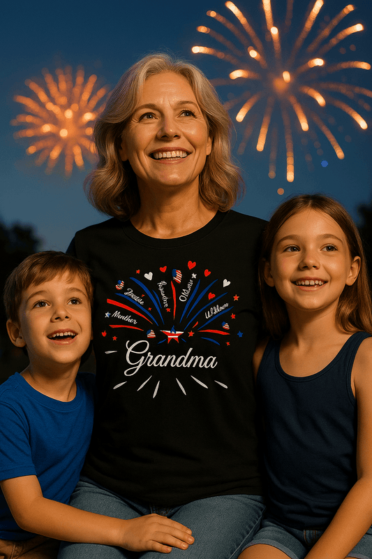 Red Fireworks Unisex Heavy Cotton Tee - TheBestGiftPlace