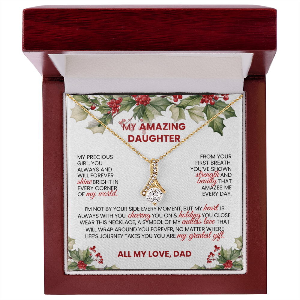 Stunning Alluring Beauty Necklace 🎁 Christmas Gift 🎁 for Daughter - From Dad - TheBestGiftPlace