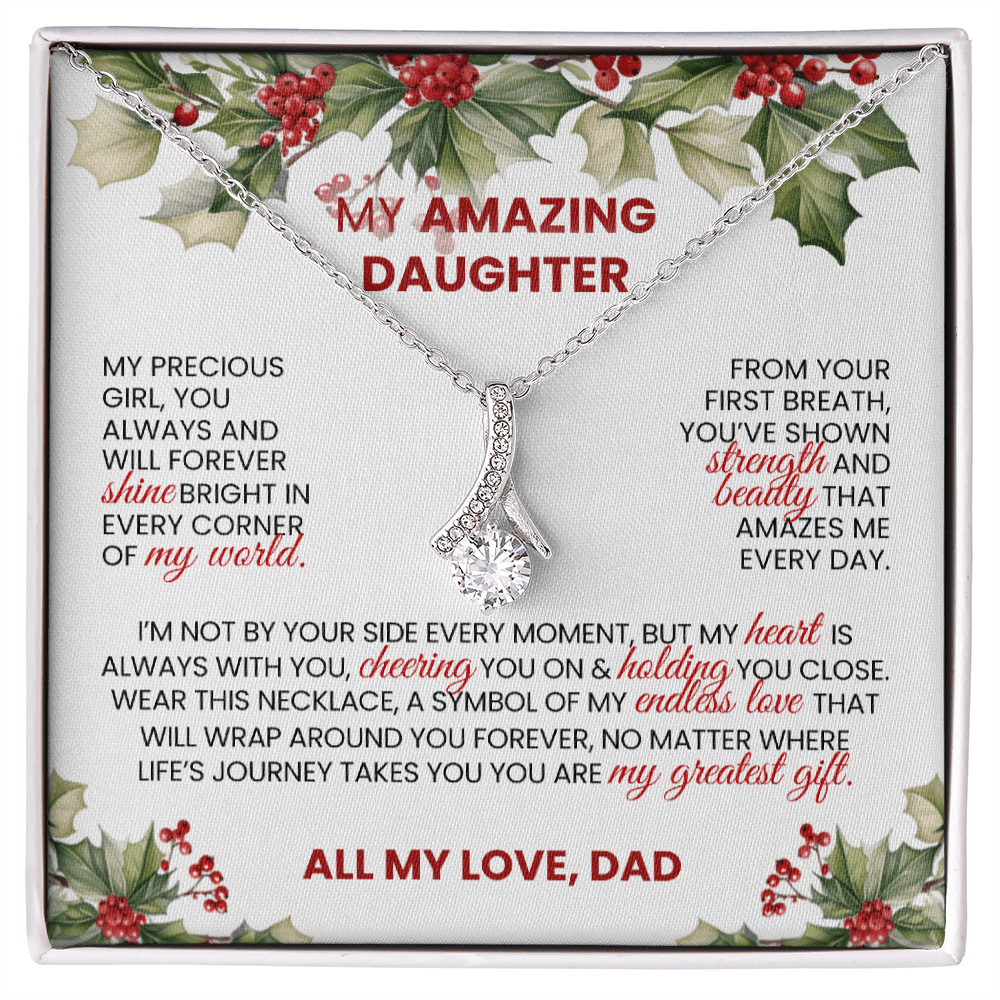 Stunning Alluring Beauty Necklace 🎁 Christmas Gift 🎁 for Daughter - From Dad - TheBestGiftPlace