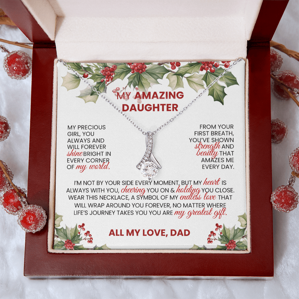 Stunning Alluring Beauty Necklace 🎁 Christmas Gift 🎁 for Daughter - From Dad - TheBestGiftPlace