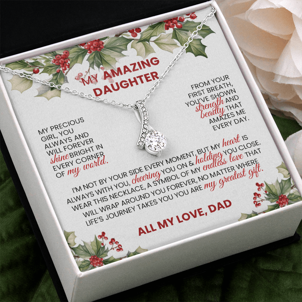 Stunning Alluring Beauty Necklace 🎁 Christmas Gift 🎁 for Daughter - From Dad - TheBestGiftPlace