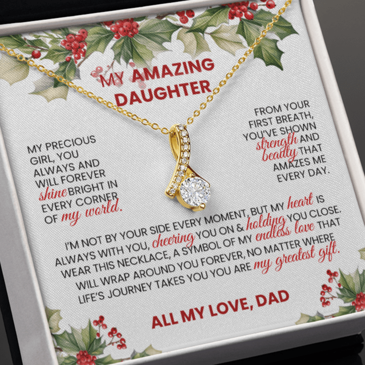 Stunning Alluring Beauty Necklace 🎁 Christmas Gift 🎁 for Daughter - From MOM - TheBestGiftPlace