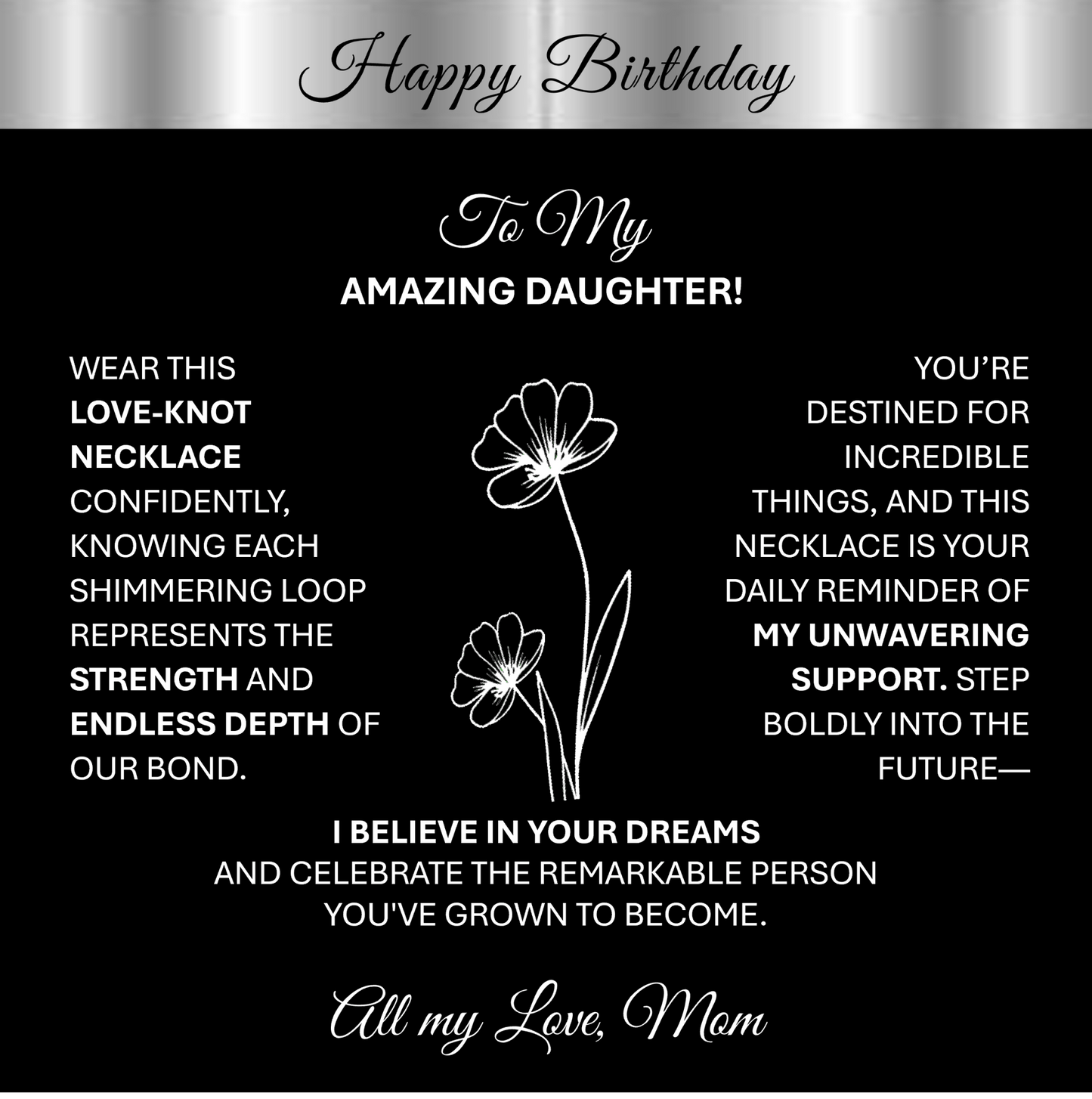 This Beautiful Gold Tone Love - Knot Necklace | Elegant Jewelry Gift Says, "Happy Birthday" - TheBestGiftPlace