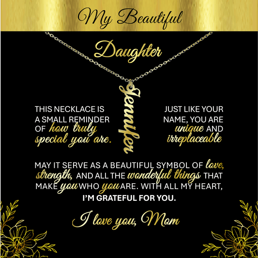 Unique Custom Name Necklace – Personalized Keepsake Jewelry - From Mom 💖 - TheBestGiftPlace