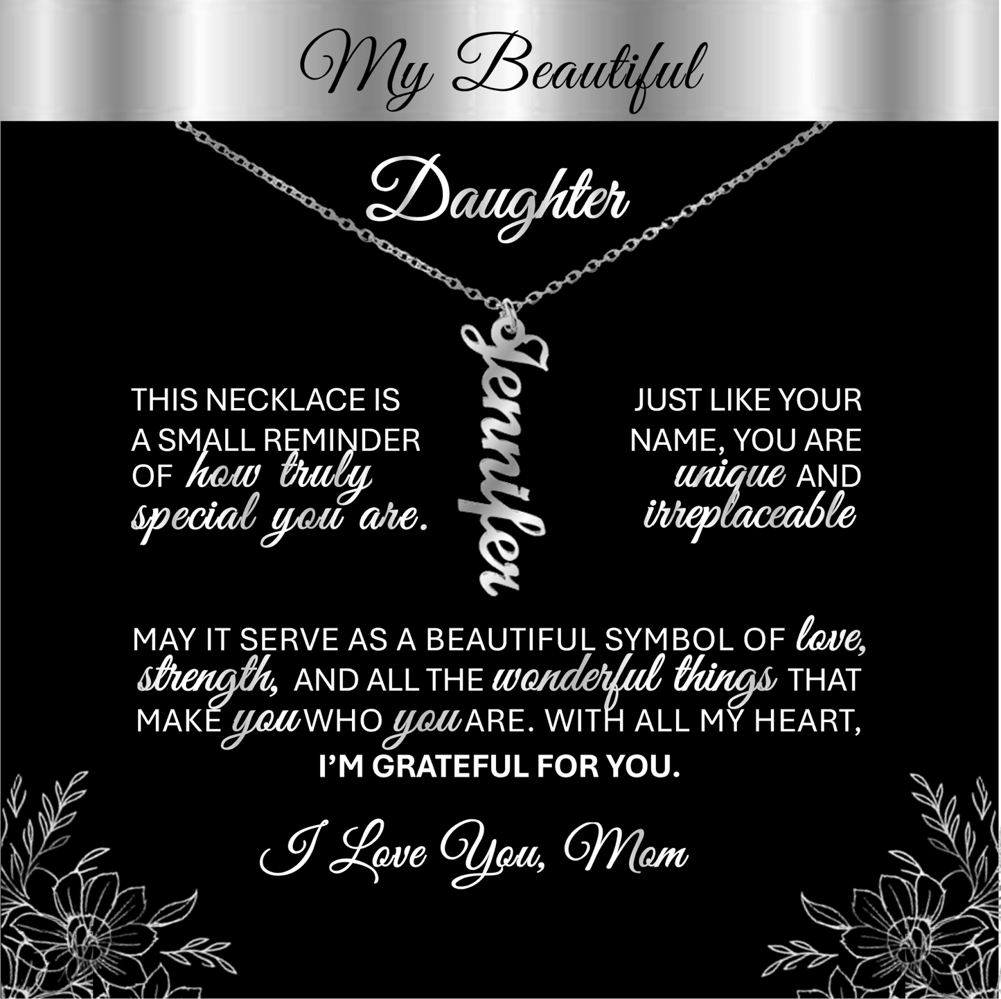 Unique Custom Name Necklace – Personalized Keepsake Jewelry - From Mom 💖 - TheBestGiftPlace