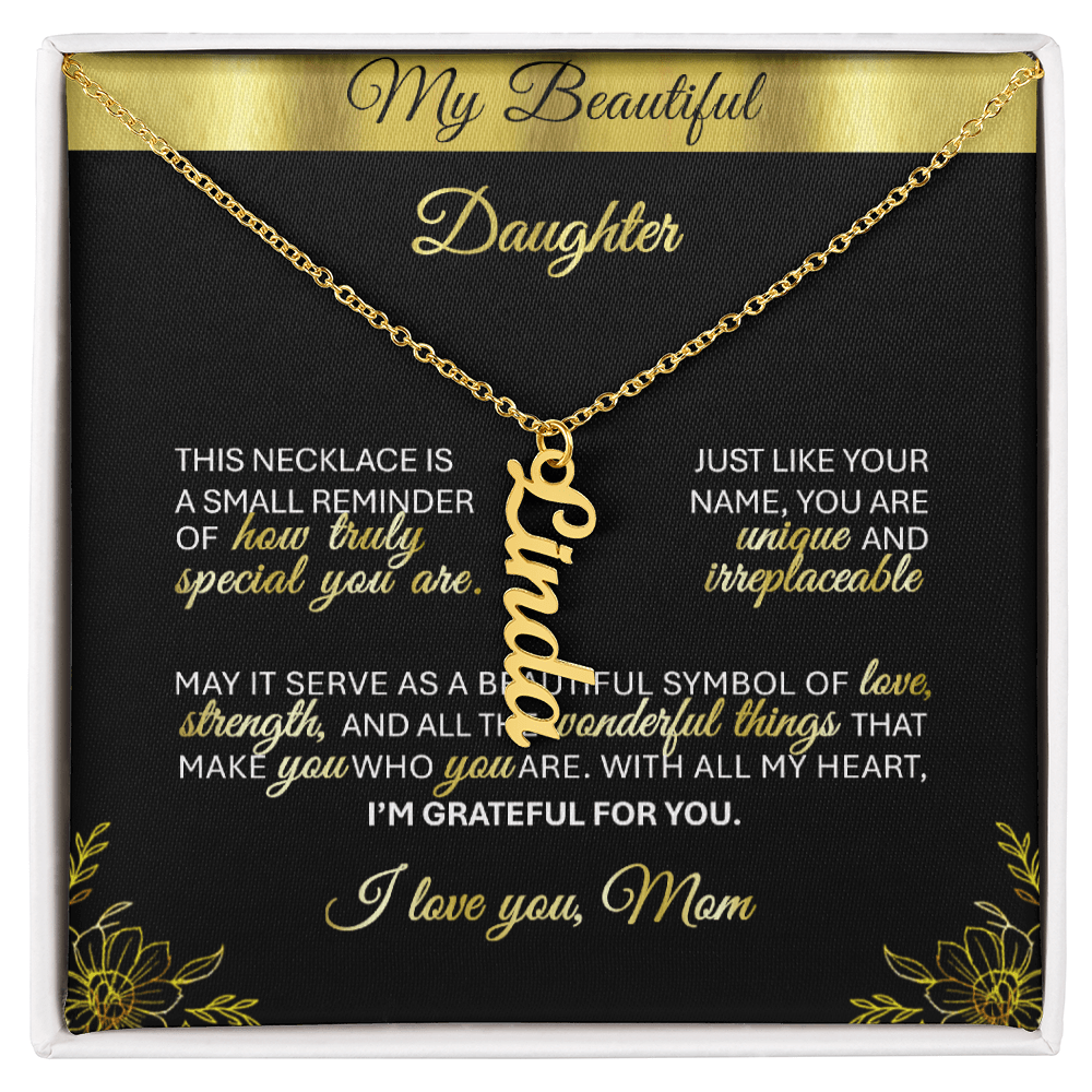 Unique Custom Name Necklace – Personalized Keepsake Jewelry - From Mom 💖 - TheBestGiftPlace