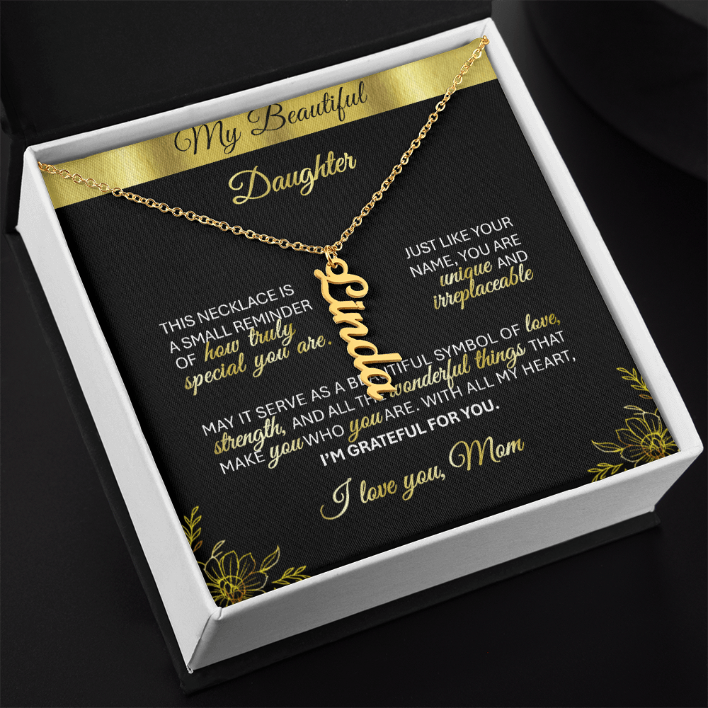Unique Custom Name Necklace – Personalized Keepsake Jewelry - From Mom 💖 - TheBestGiftPlace