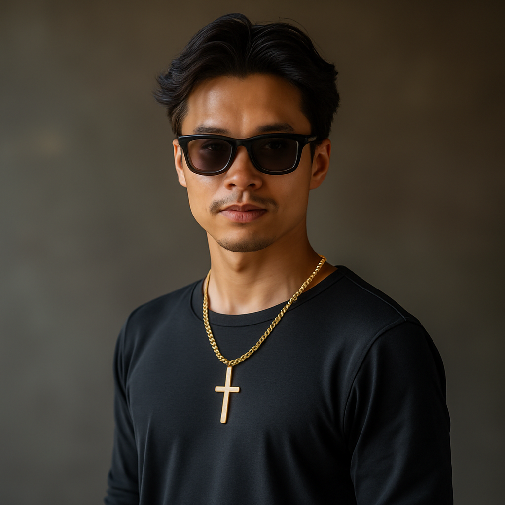 Men’s Gold Cross Cuban Chain Necklace ✨ – Faith Meets Style