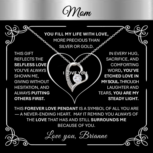 Eternal Love Necklace: Cherished Keepsake Gift for Moms & Grandmas