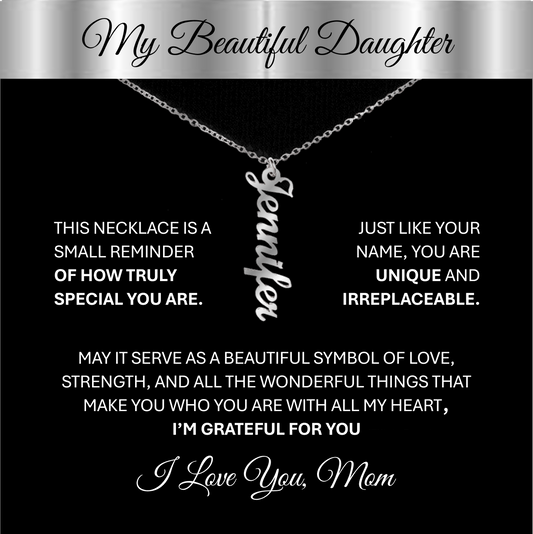 Unique Custom Silver Name Necklace – Personalized Keepsake Jewelry