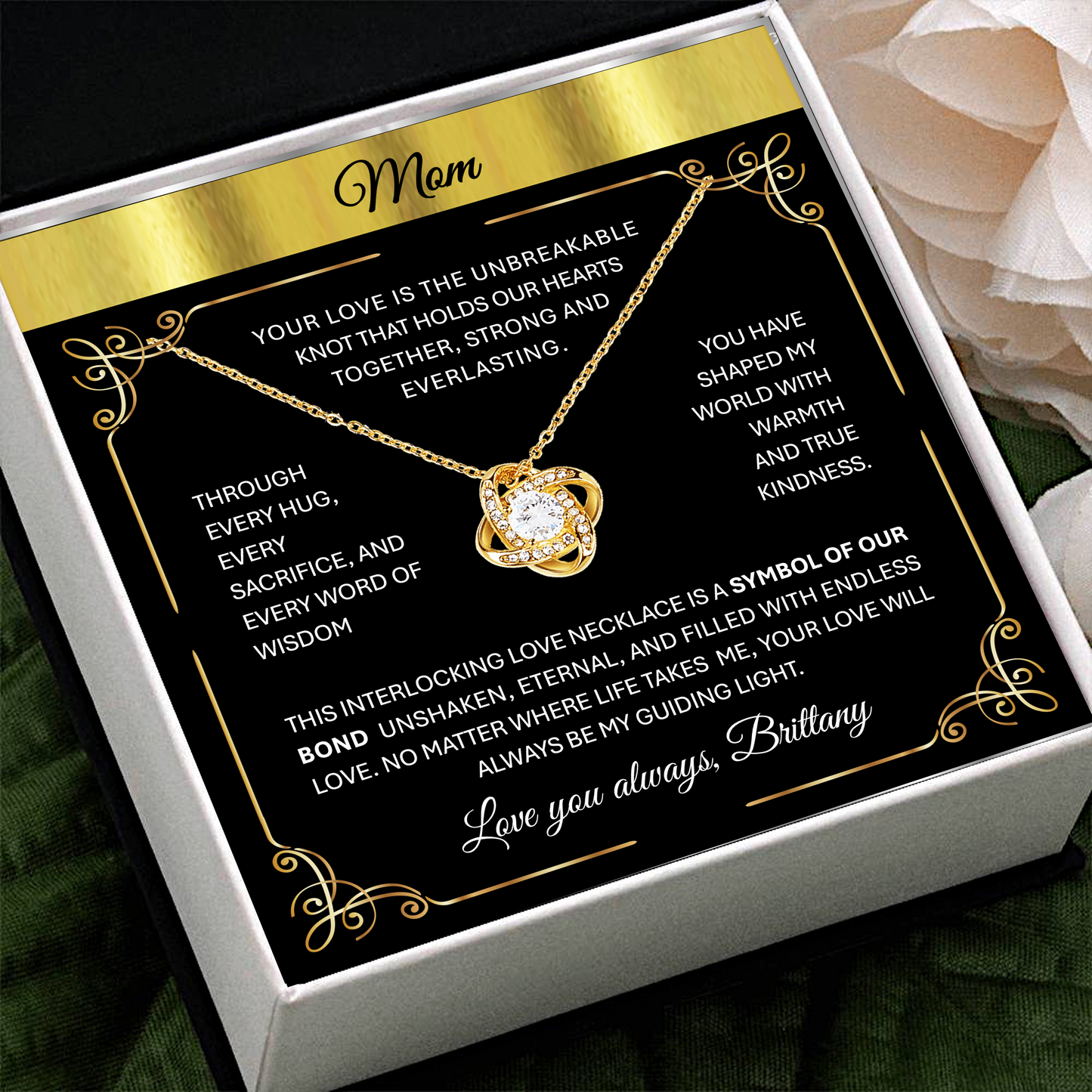 🔥 Gold or Silver Love Knot Pendant Necklace – Symbol of Eternal Bond & Unbreakable Love
