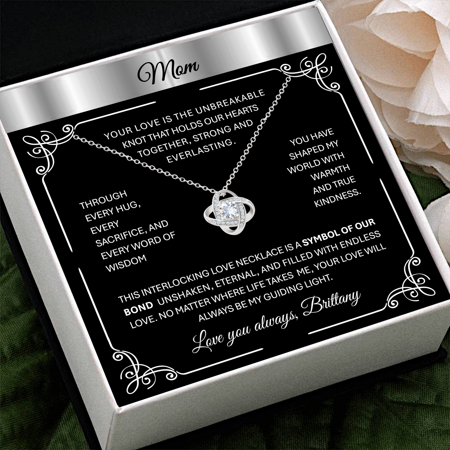 🔥 Gold or Silver Love Knot Pendant Necklace – Symbol of Eternal Bond & Unbreakable Love