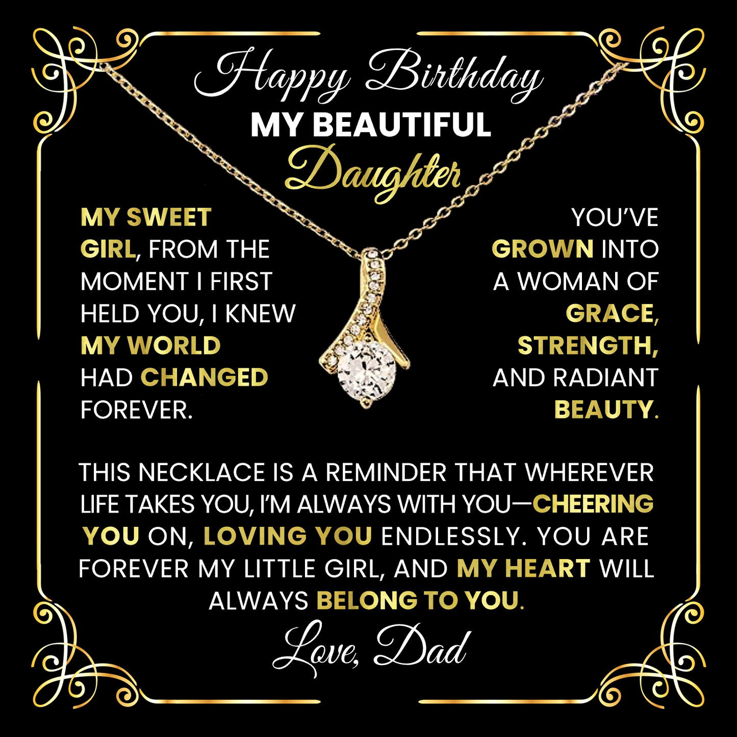 Alluring Necklace Gift - Love This Sparkling Pendant