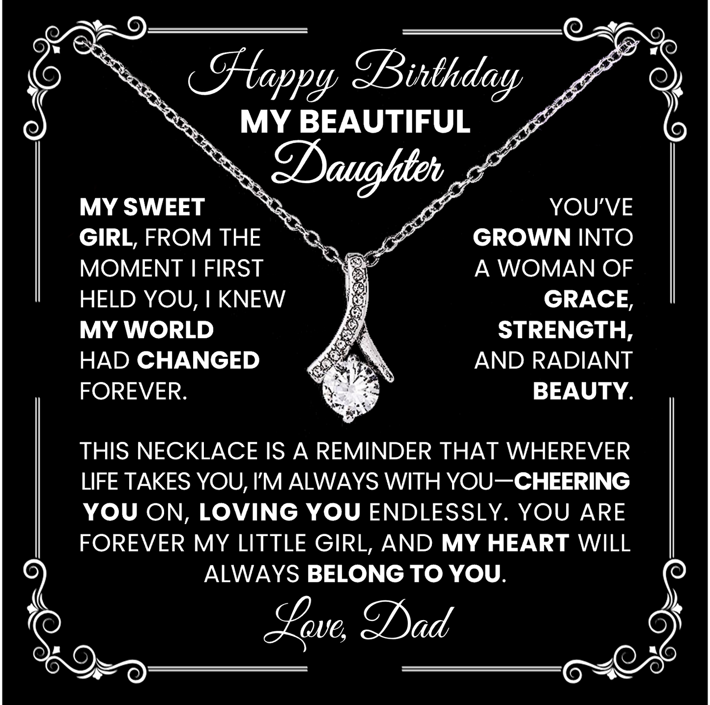 Alluring Necklace Gift - Love This Sparkling Pendant