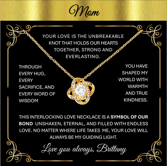 🔥 Gold or Silver Love Knot Pendant Necklace – Symbol of Eternal Bond & Unbreakable Love