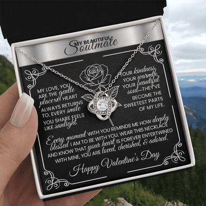 A Valentine's Gift for the One Who Holds Your Heart - Silver Love Knot Necklace - TheBestGiftPlace