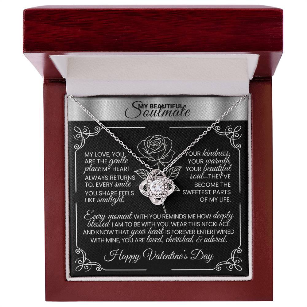 A Valentine's Gift for the One Who Holds Your Heart - Silver Love Knot Necklace - TheBestGiftPlace