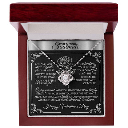 A Valentine's Gift for the One Who Holds Your Heart - Silver Love Knot Necklace - TheBestGiftPlace