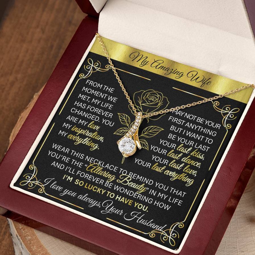 Alluring Beauty Gold Necklace – A Husband's Promise of Love 💛 - TheBestGiftPlace