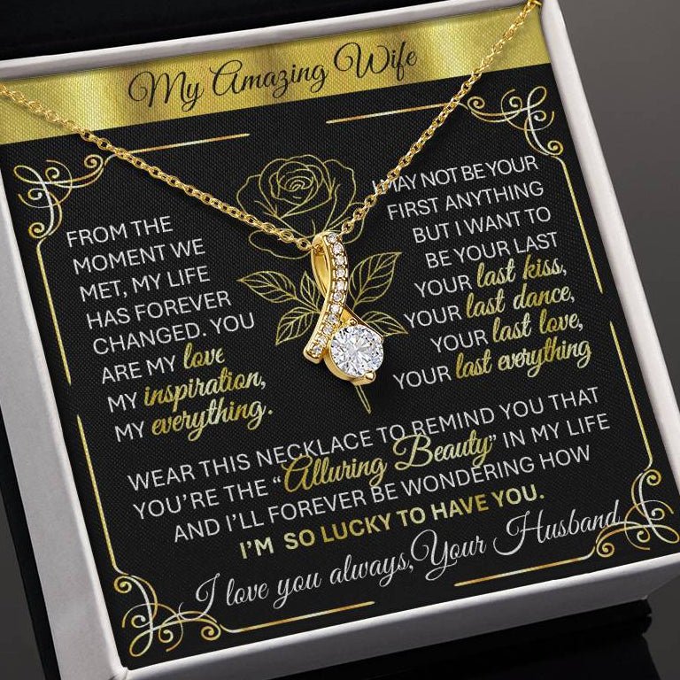 Alluring Beauty Gold Necklace – A Husband's Promise of Love 💛 - TheBestGiftPlace