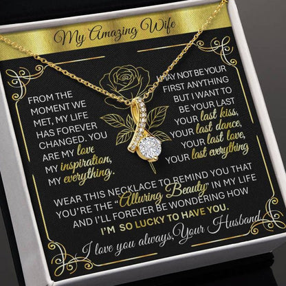 Alluring Beauty Gold Necklace – A Husband's Promise of Love 💛 - TheBestGiftPlace