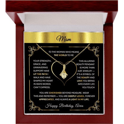 💎 Alluring Beauty – Gold Pendant Necklace Gift for Mom, Aunt, Grandma, or Stepmom - TheBestGiftPlace